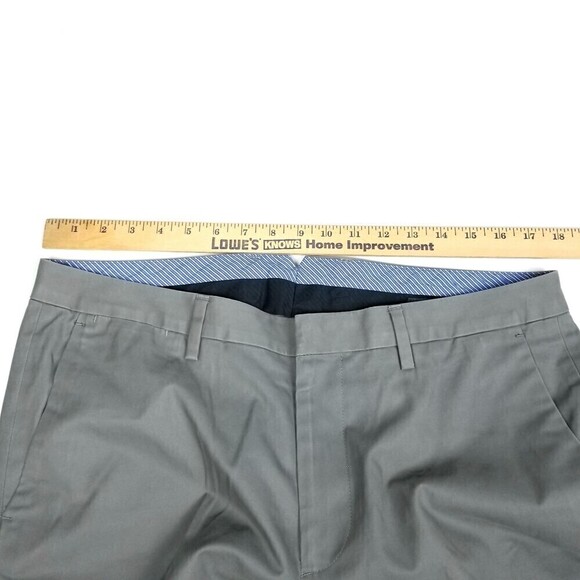 BONOBOS Stretch Washed Straight Leg Chino Dress Pant Trouser Men 35 x 32 Gray - Picture 3 of 7